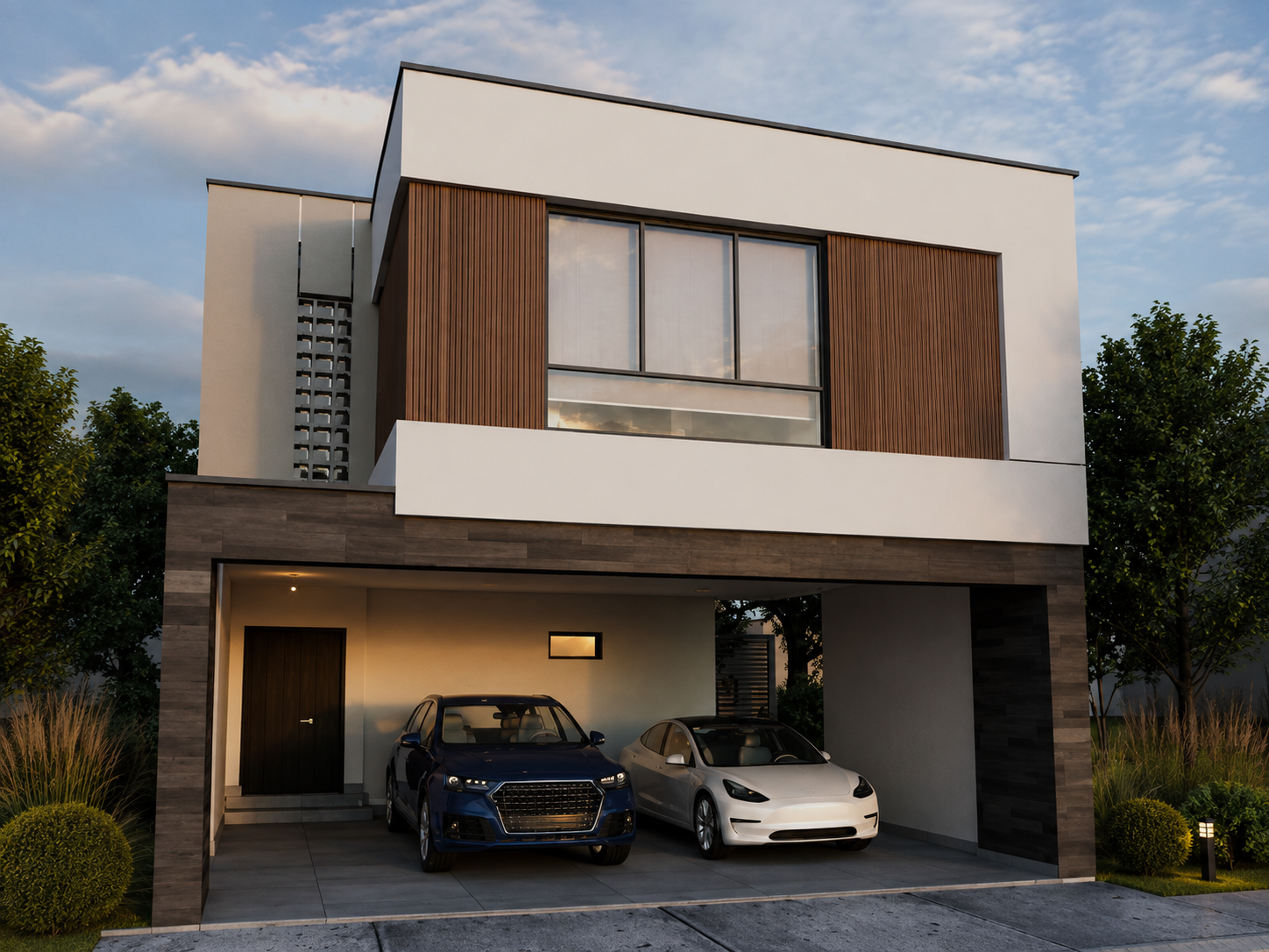 Fachada de casa modelo Victoria Plus en Amira Monterrey